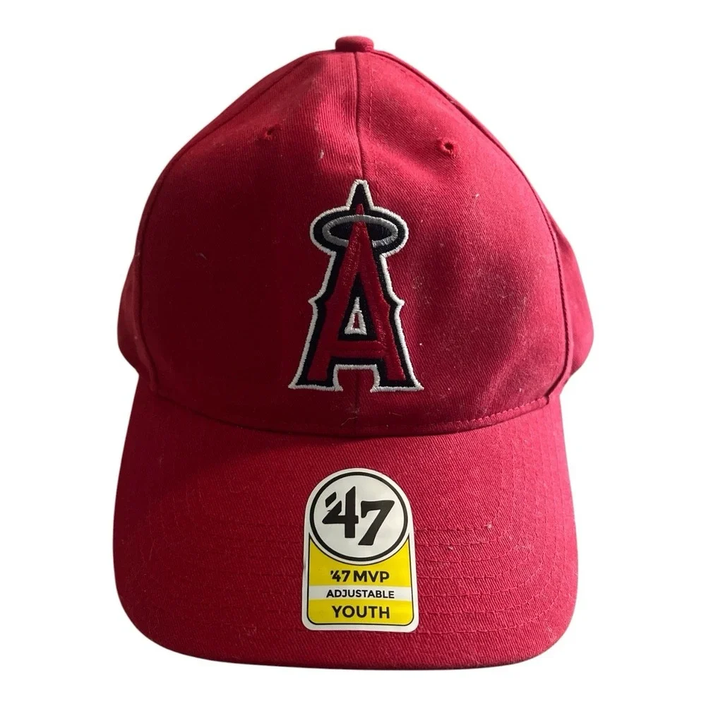 Los Angeles Angels '47 MVP Youth Adjustable Red Baseball Cap Hat NWT